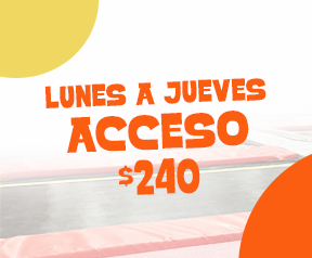 Lunes a jueves acceso $240
